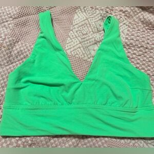 lululemon athletica V-Neck Seamless Bralette in Neon Green